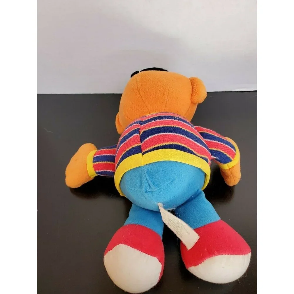 Sesame Street Ernie Plush - 10 Inch- Soft - Burt and Ernie- Cuddly -Vintage 2002